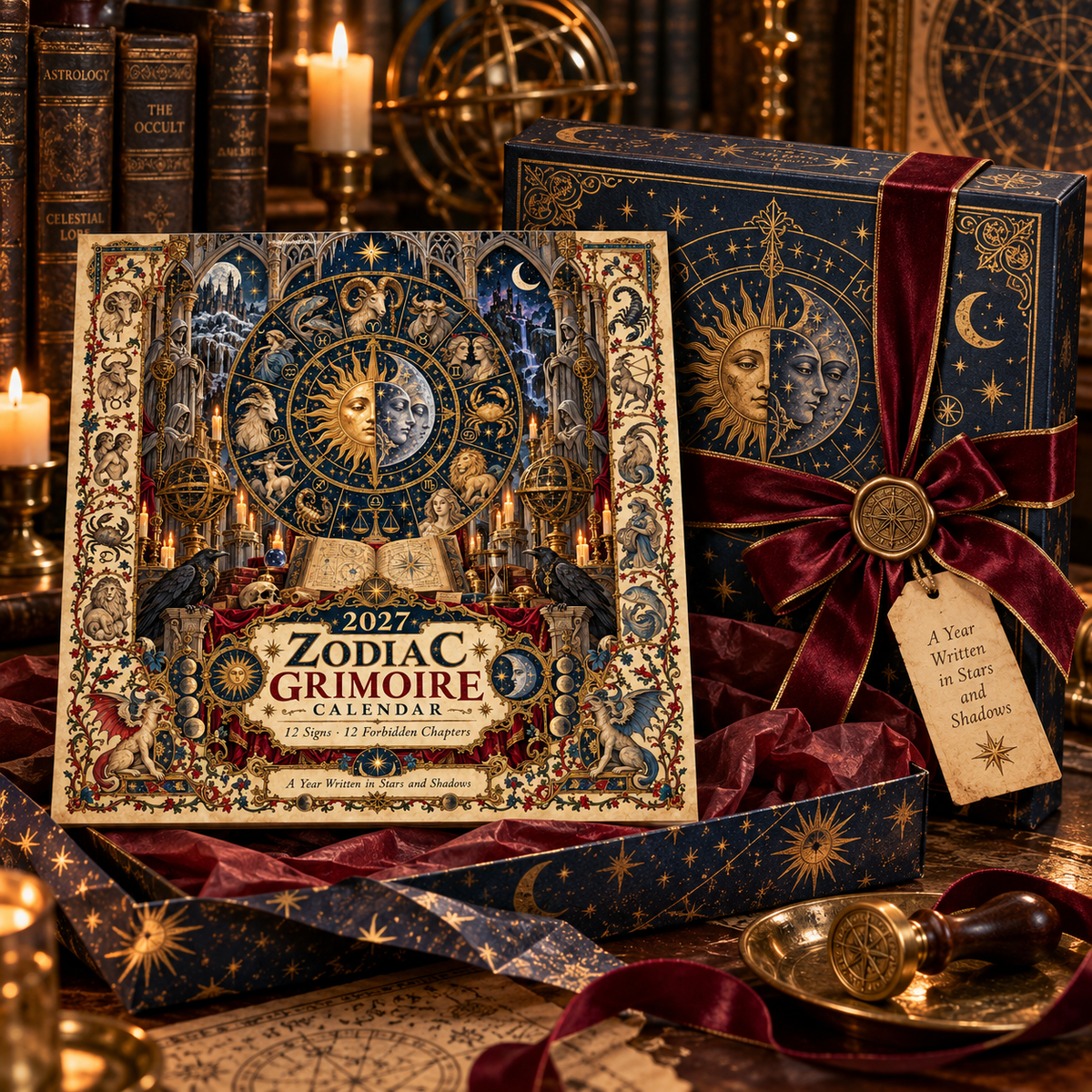 2027 Zodiac Grimoire Calendar™ | 12 Signs, 12 Forbidden Chapters