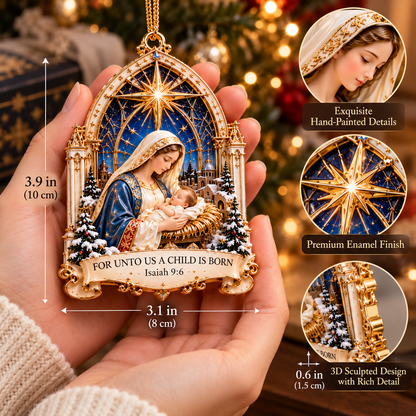 ✨ The Promise of Christmas— 6-Piece Christian Nativity Ornament Collection