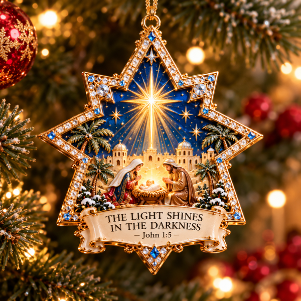 Light of the World Christian ornament