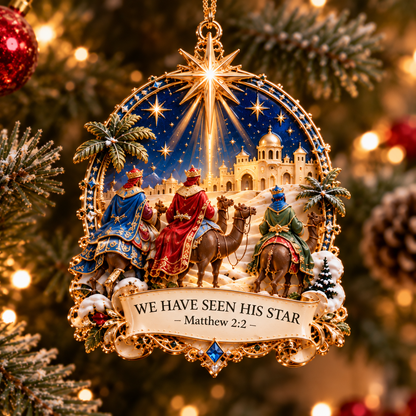✨ The Promise of Christmas— 6-Piece Christian Nativity Ornament Collection