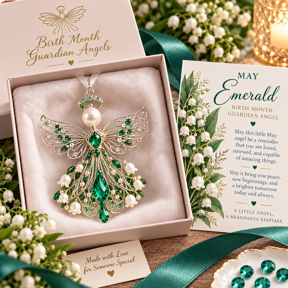 Birth Month Guardian Angel keepsake gift presentation