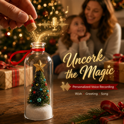 🎅Early Christmas  Sale🎄 Recordable Christmas Tree Message In A Bottle