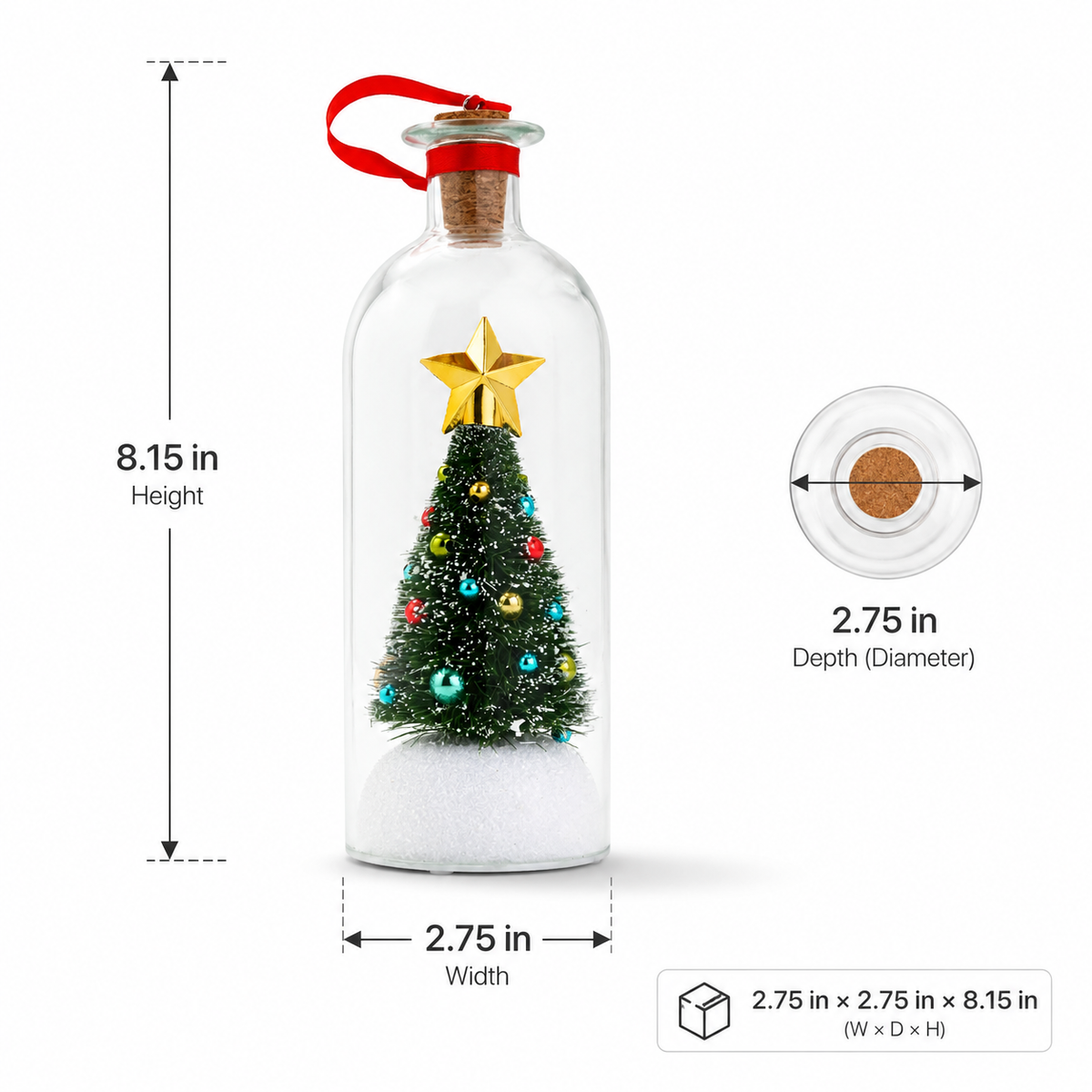 🎅Early Christmas  Sale🎄 Recordable Christmas Tree Message In A Bottle