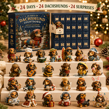 ⏰Limited Stock 50% OFF - 🎄🐾 2026 Dachshund Advent Calendar – 24 Days of Wiener Dog Joy