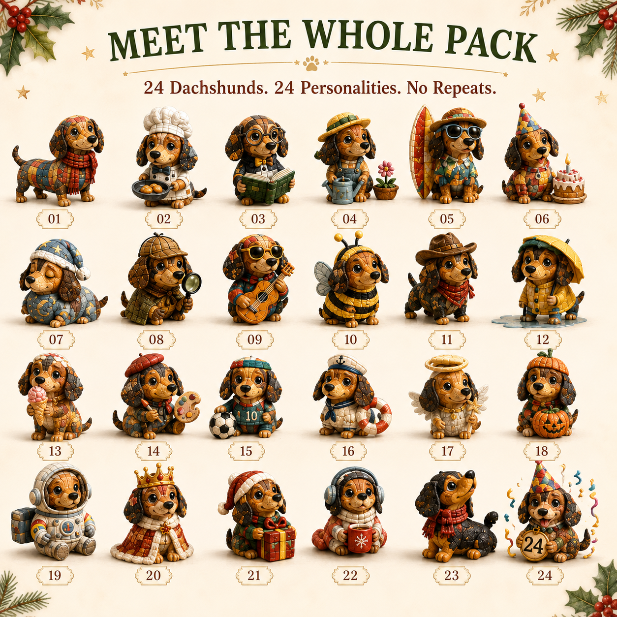 ⏰Limited Stock 50% OFF - 🎄🐾 2026 Dachshund Advent Calendar – 24 Days of Wiener Dog Joy