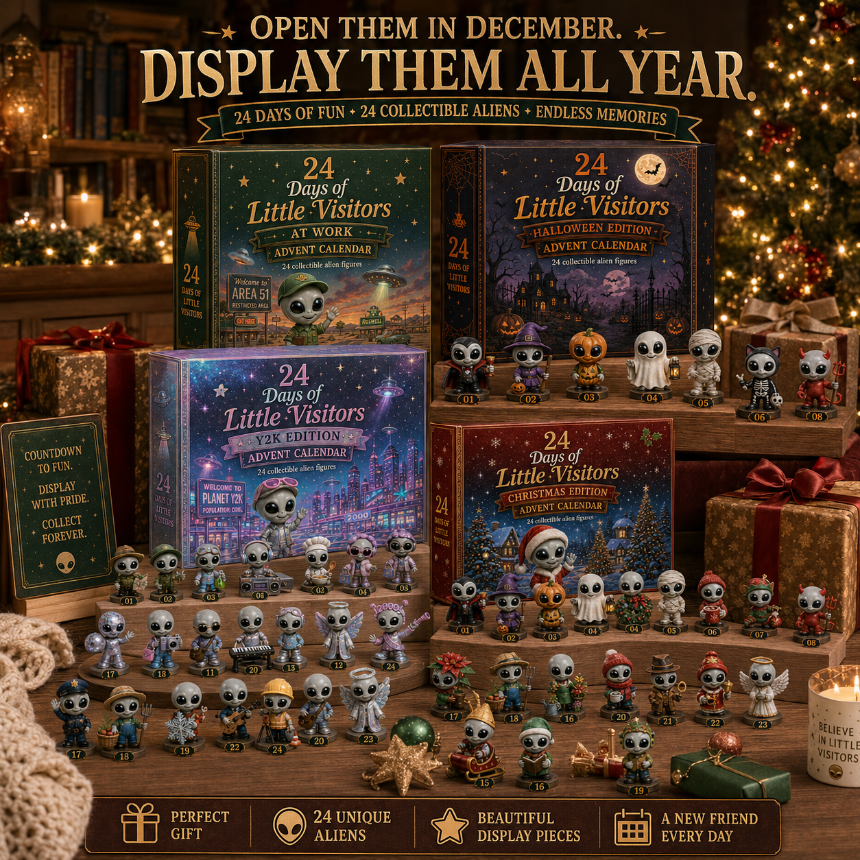 ⏰Limited Stock 50% OFF -👽✨ 2026 Little Visitors Advent Calendar – 24 Days of Alien Surprises