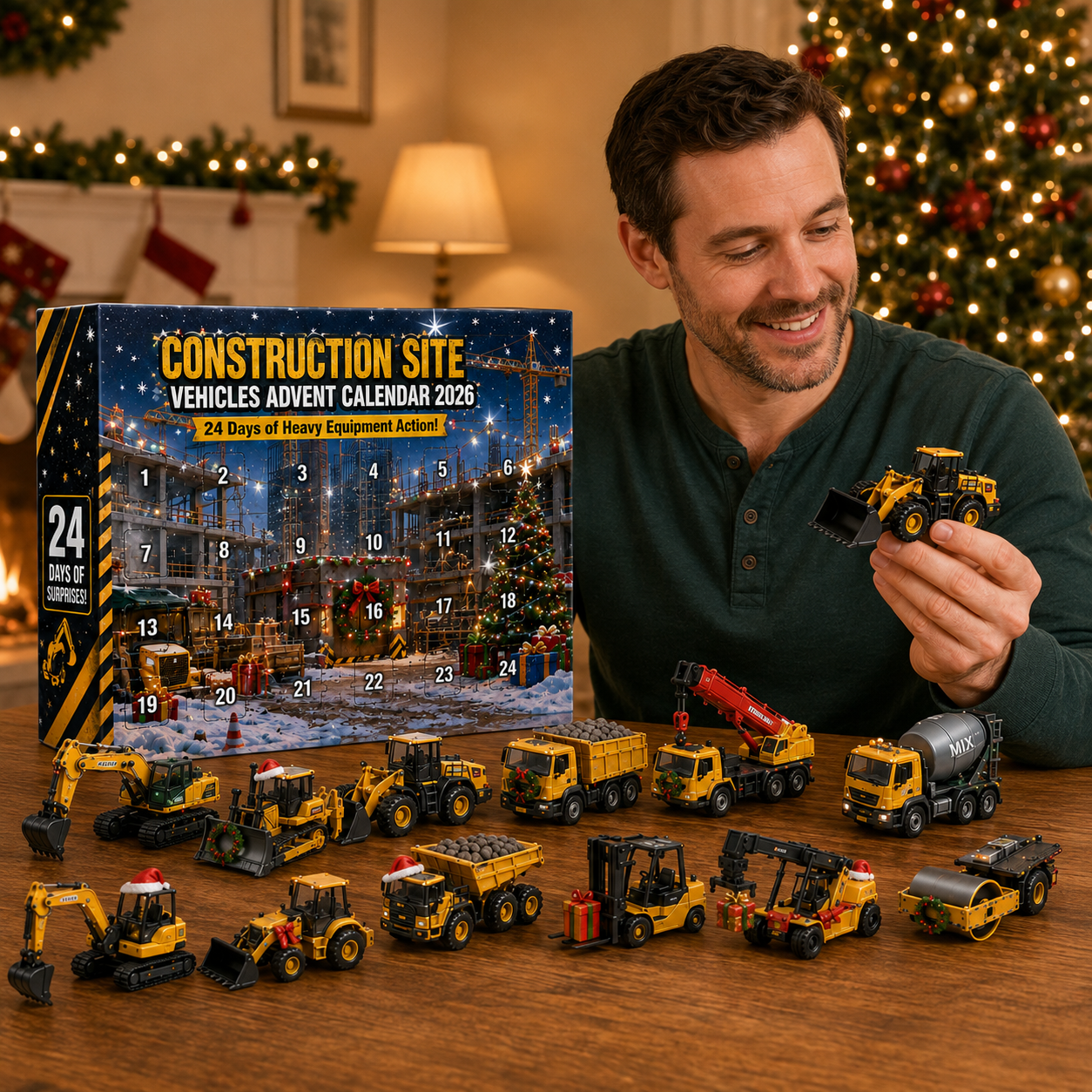 🚜 Heavy Equipment Advent Calendar 2026 – 24 Construction Machines to Collect 🎄