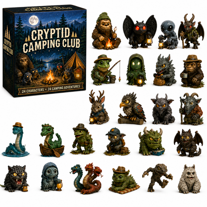 🌲 Cryptid Camping Club Blind Box – 24 Cryptids, 24 Camping Adventures 👣