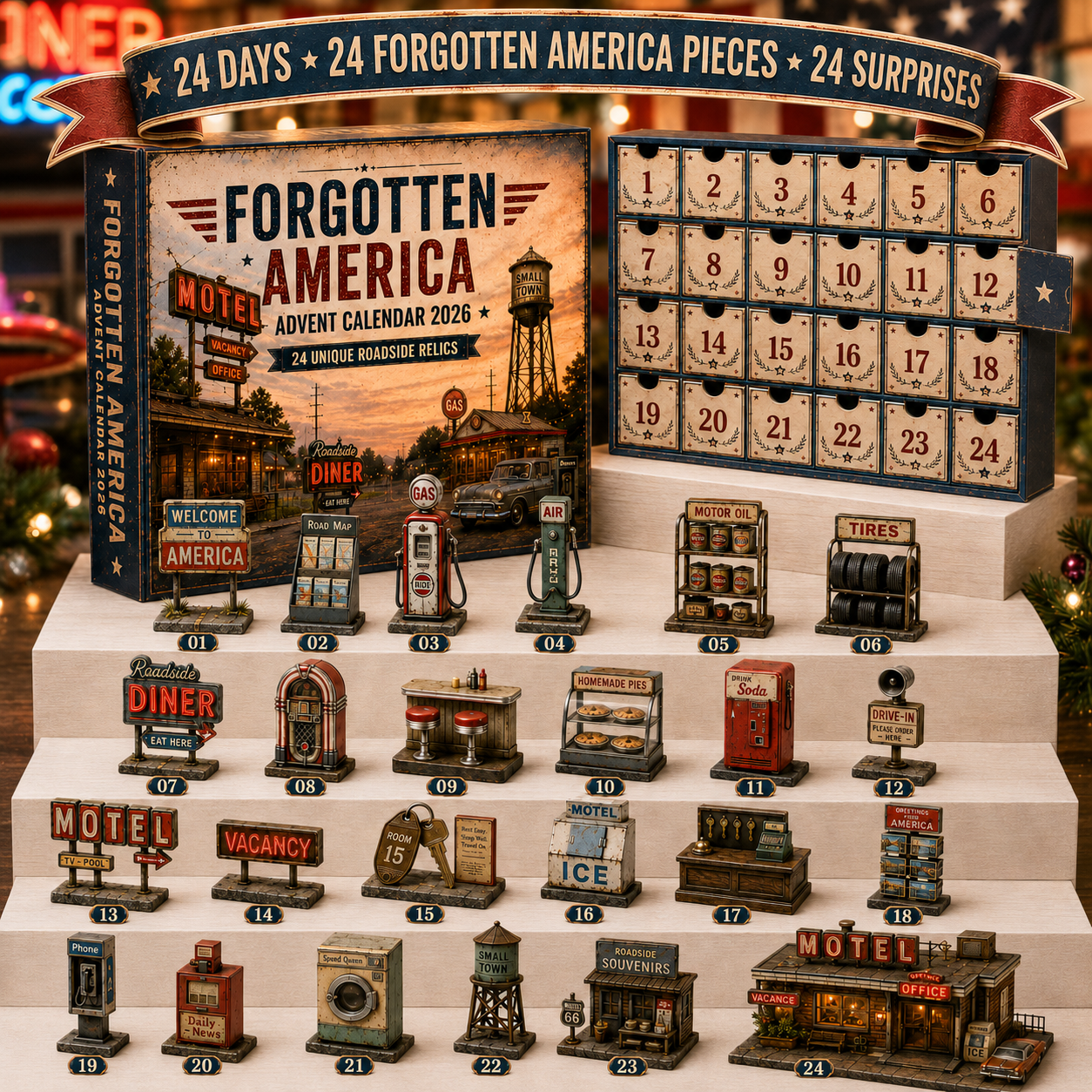 🇺🇸✨ Forgotten America Advent Calendar 2026 – 24 Days of Roadside Memories 🏨🍔⛽