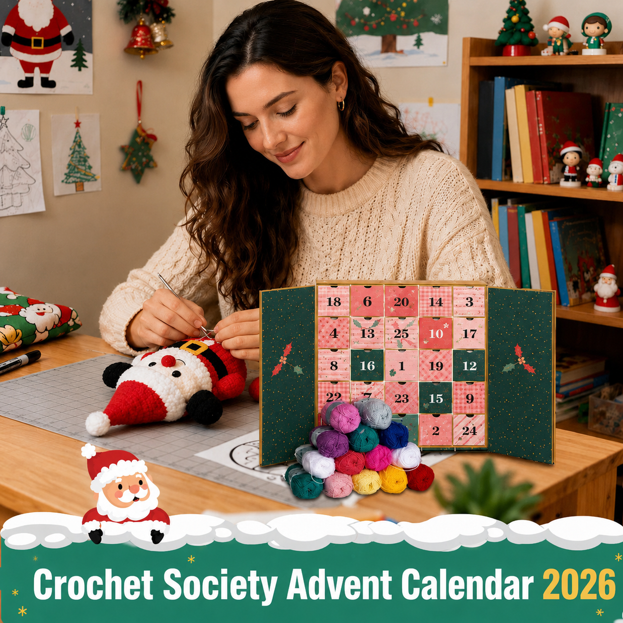 🧵 Crochet Advent Calendar 2026 – 25 Days of Yarn, Crochet Tools, Patterns & Creative Surprises (🔥Same as in the video)