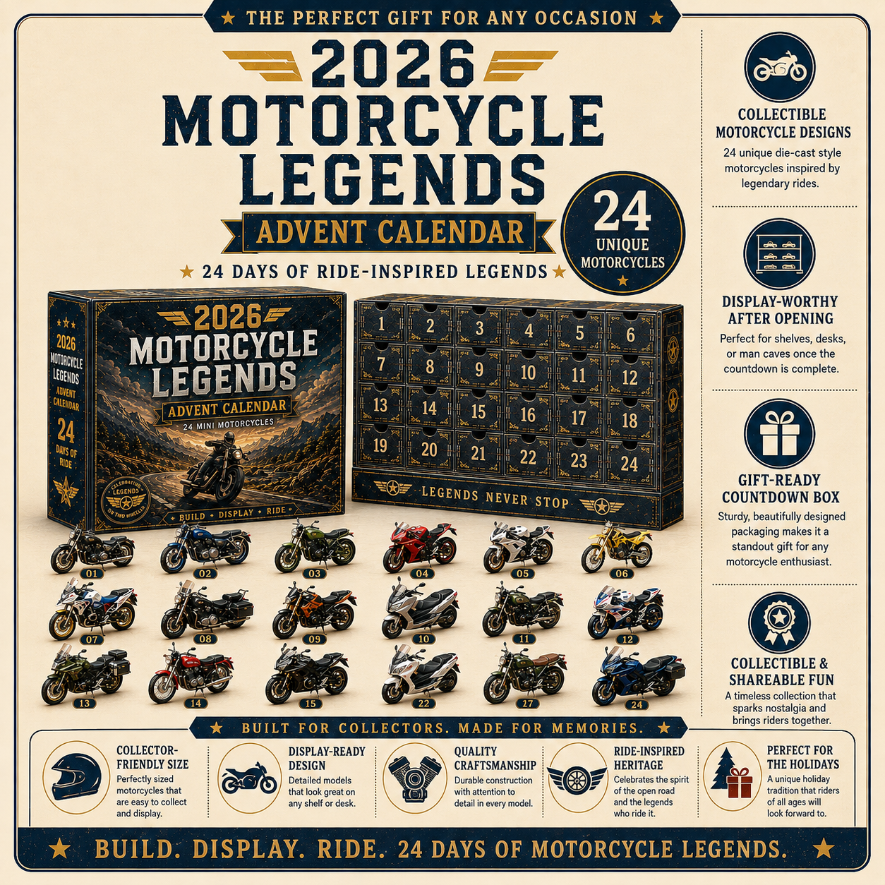 Motorcycle Legends collector display