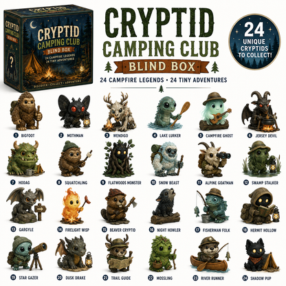 👁️North American Cryptids Blind Box – Complete 24-Piece Collection👹
