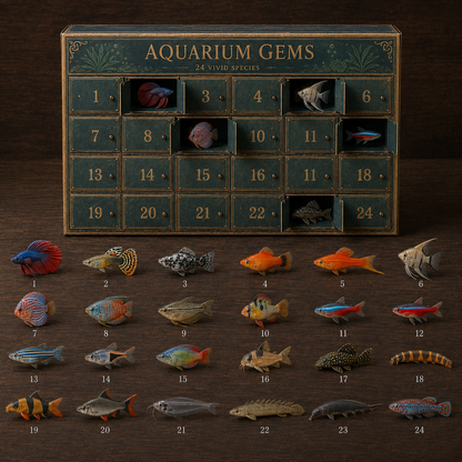 24-Day Fishing Advent Calendar – 24 Unique Fish & Ocean Collectibles 🎣🐟