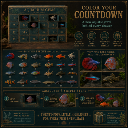 24-Day Fishing Advent Calendar – 24 Unique Fish & Ocean Collectibles 🎣🐟