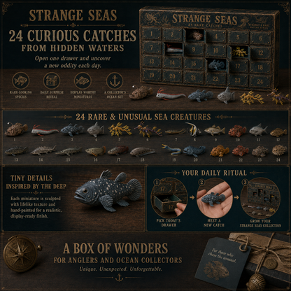 24-Day Fishing Advent Calendar – 24 Unique Fish & Ocean Collectibles 🎣🐟