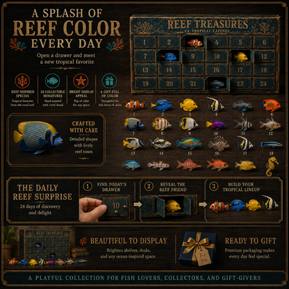 24-Day Fishing Advent Calendar – 24 Unique Fish & Ocean Collectibles 🎣🐟