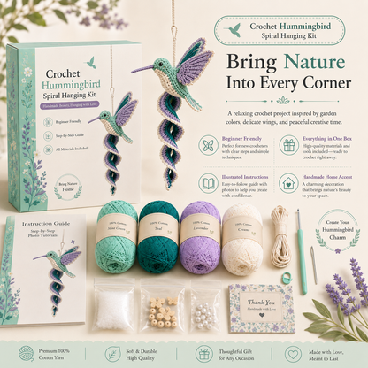 🎁Crochet Spiral Hanging Kit – Beginner-Friendly DIY Garden Animal Decor 🧶🌿