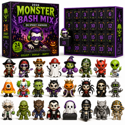 ⏳ Last Day 49% OFF – 💀 2026 Skull Halloween Advent Calendar | 24 Unique Collectible Skull Characters with Vampire, Pirate, Wizard & Monster Designs 🎃