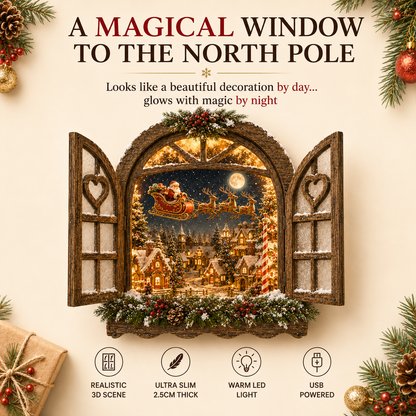 🎄 Secret Christmas Windows Collection – 6 Magical 3D LED Christmas Wall Scenes