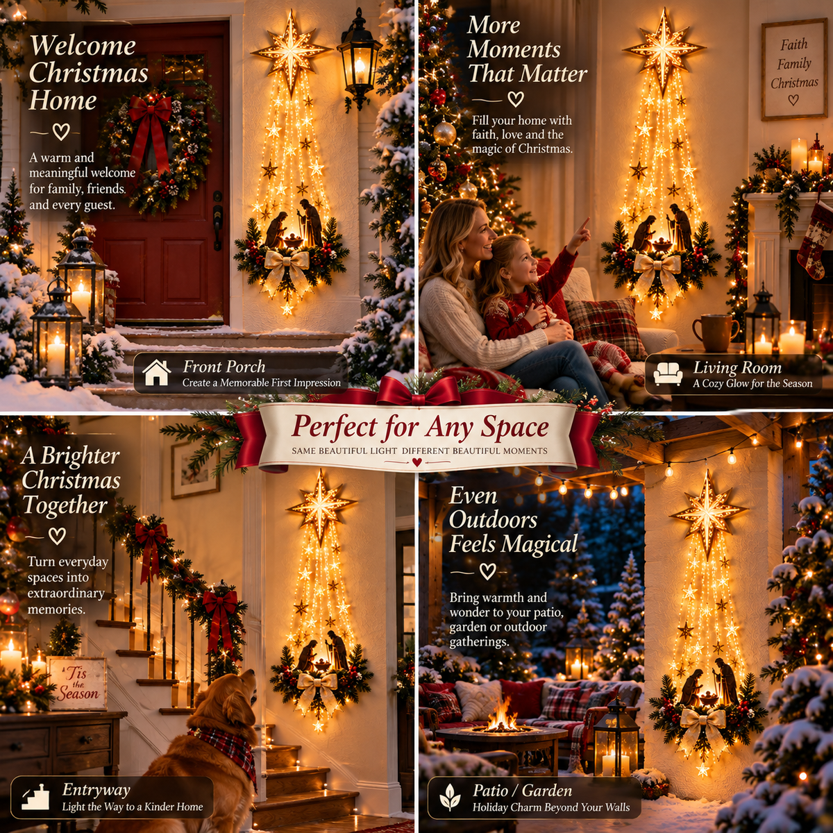 Bethlehem Guiding Light Christmas home scene