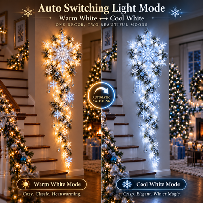 ❄️ Giant Snowflake Blizzard Trail™ Lighted Christmas Wall Decor