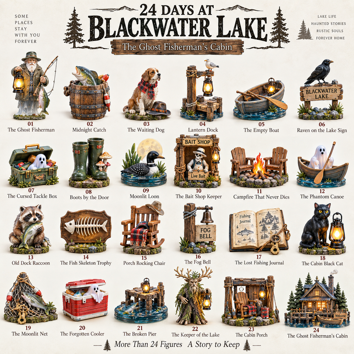 All 24 Blackwater Lake collectible pieces
