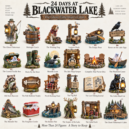 ⏰Limited Stock 50% OFF -🌙🎣 24 Days at Blackwater Lake – The Ghost Fisherman’s Cabin Collection 🏕️👻