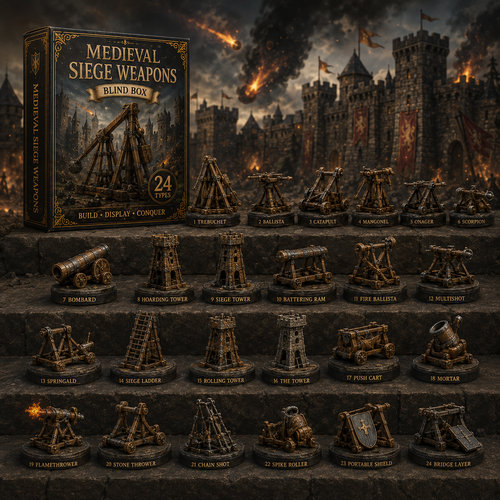 Medieval Siege Engines Blind Box – 24 Unique War Machines 🏰⚔️