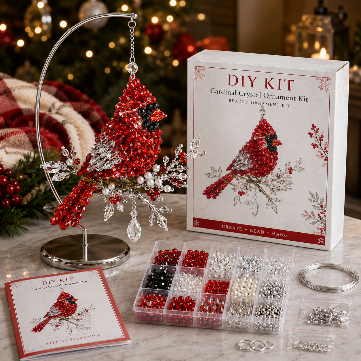 DIY Crystal Beaded Ornament Kit