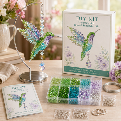 🔥🎁DIY Crystal Beaded Suncatcher Kit – Handmade Ornament Gift for Craft Lovers 🎁
