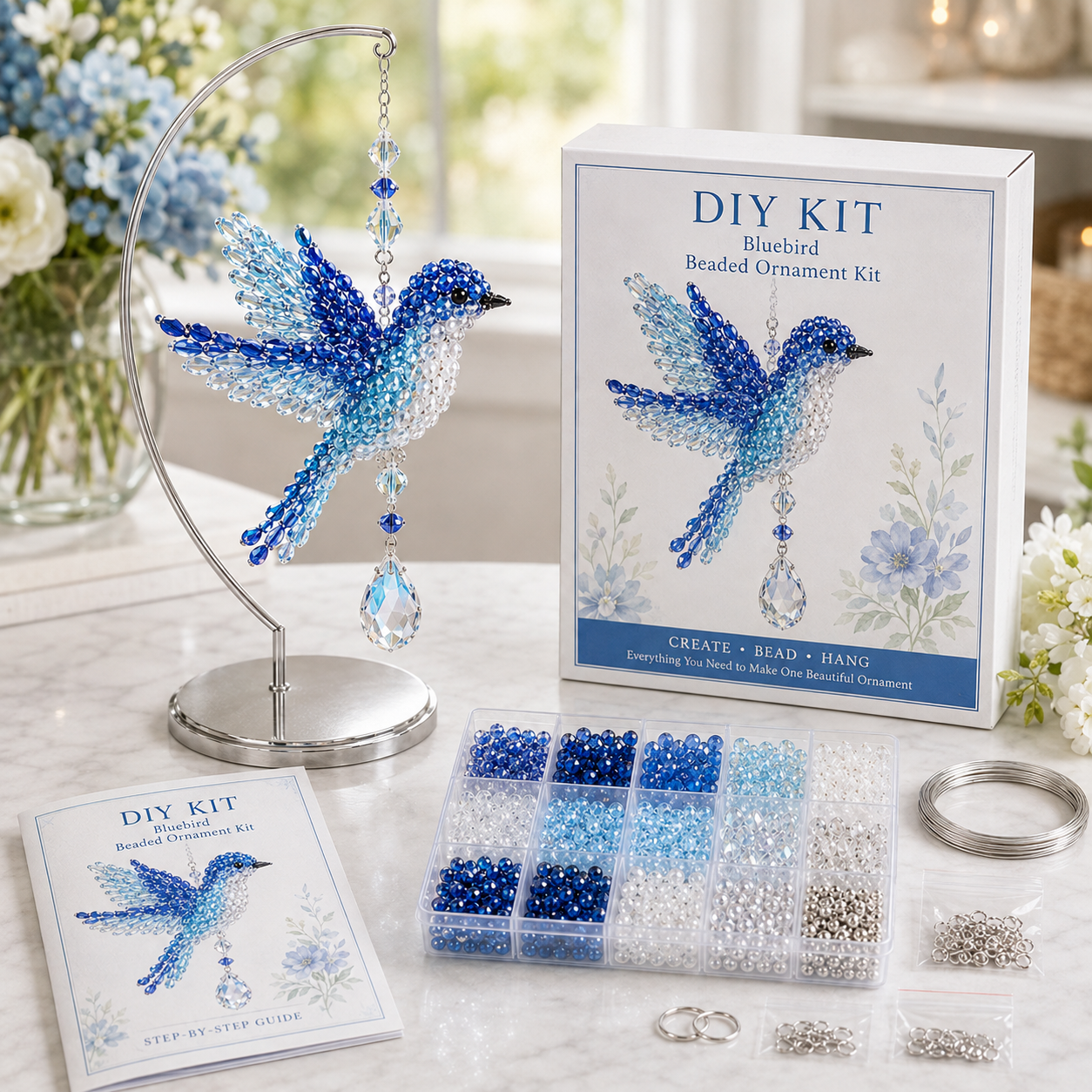 🔥🎁DIY Crystal Beaded Suncatcher Kit – Handmade Ornament Gift for Craft Lovers 🎁
