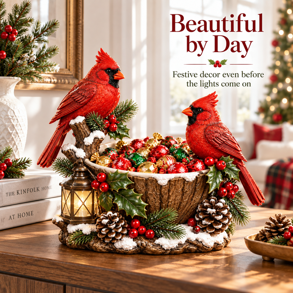🎄 49% OFF | Lighted Cardinal Treat Bowl – A Cozy Christmas Centerpiece for Home