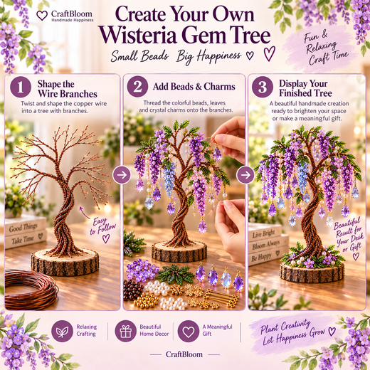 🌳 DIY Beaded Tree Kit – Decorative Bead Craft Collection