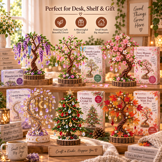 🌳 DIY Beaded Tree Kit – Decorative Bead Craft Collection