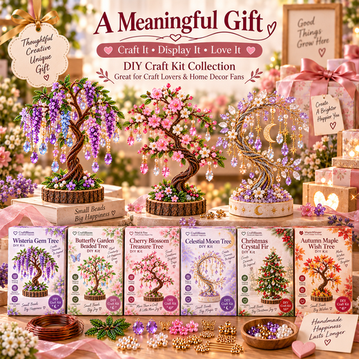 🌳 DIY Beaded Tree Kit – Decorative Bead Craft Collection
