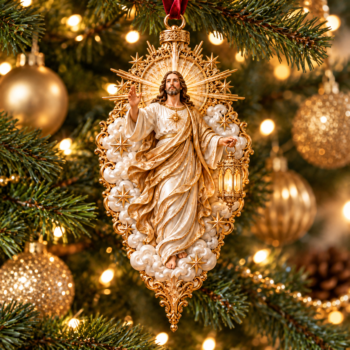 🎄✝️ Jesus Christmas Ornament Collection  – 9 Sacred Faith Keepsakes