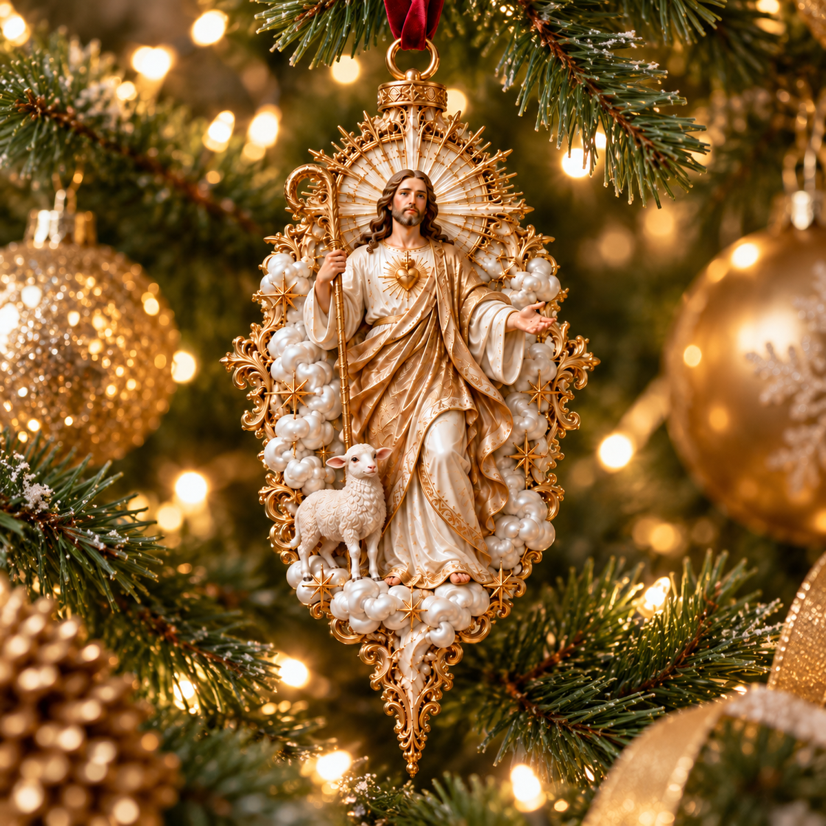 🎄✝️ Jesus Christmas Ornament Collection  – 9 Sacred Faith Keepsakes