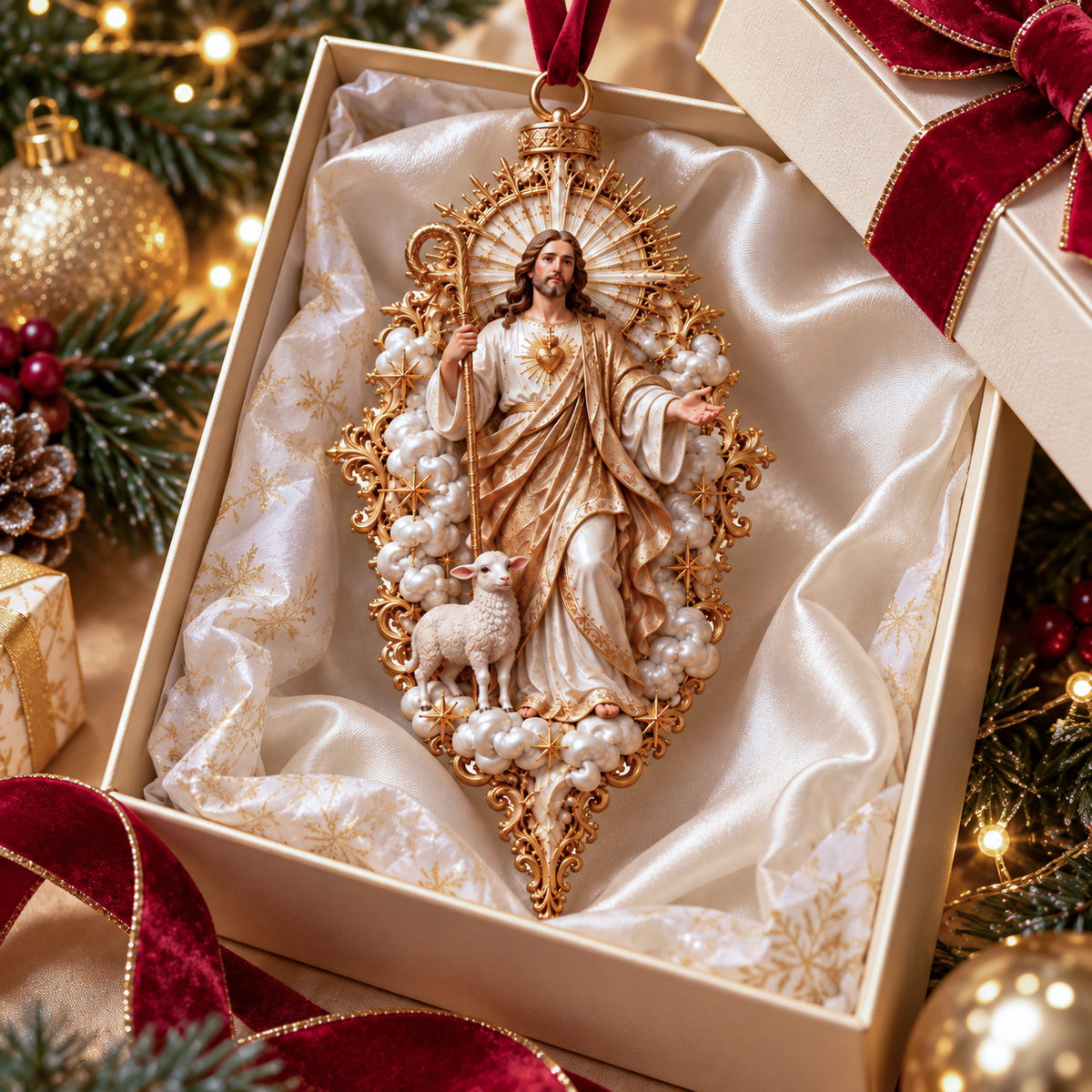 🎄✝️ Jesus Christmas Ornament Collection  – 9 Sacred Faith Keepsakes