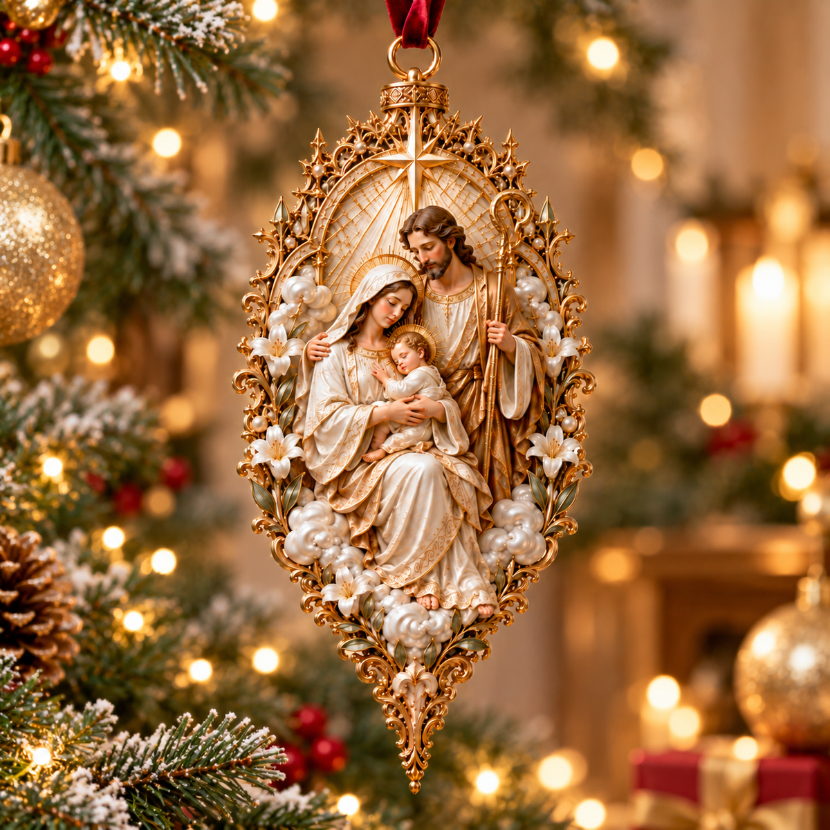 🎄✝️ Jesus Christmas Ornament Collection  – 9 Sacred Faith Keepsakes