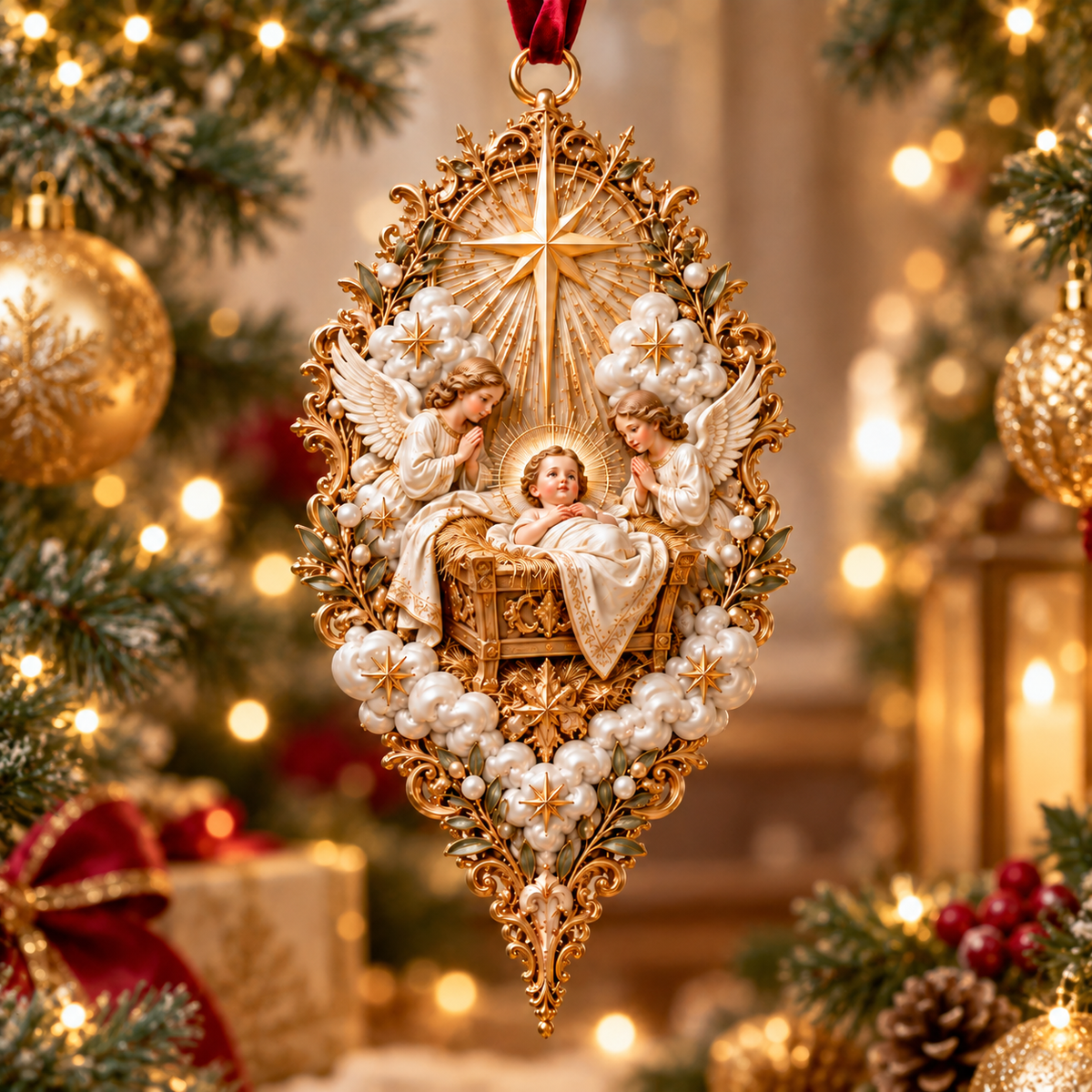 🎄✝️ Jesus Christmas Ornament Collection  – 9 Sacred Faith Keepsakes