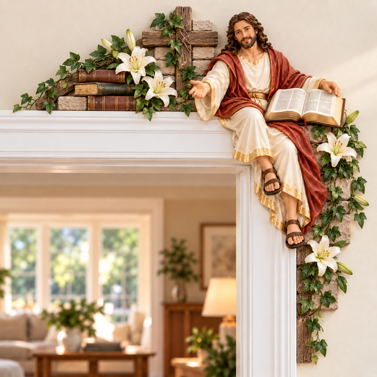 ⏰Limited Stock 50% OFF - ✝️✨ Jesus at the Doorway – Faith-Inspired Corner Decor Collection