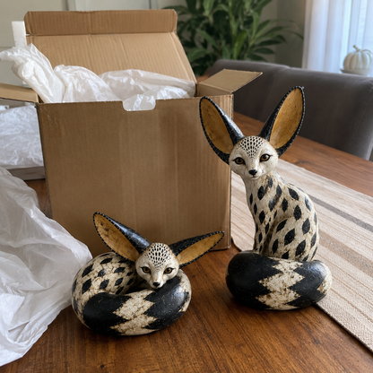 Vintage Fennec Fox Sculpture