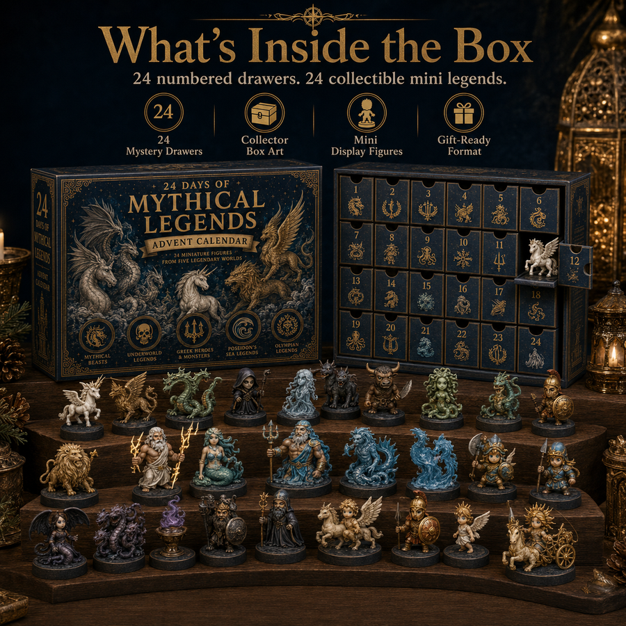 24-Day Greek Mythology Advent Calendar – Gods, Heroes & Mythical Creatures ⚡🏛️