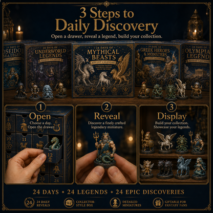 24-Day Greek Mythology Advent Calendar – Gods, Heroes & Mythical Creatures ⚡🏛️