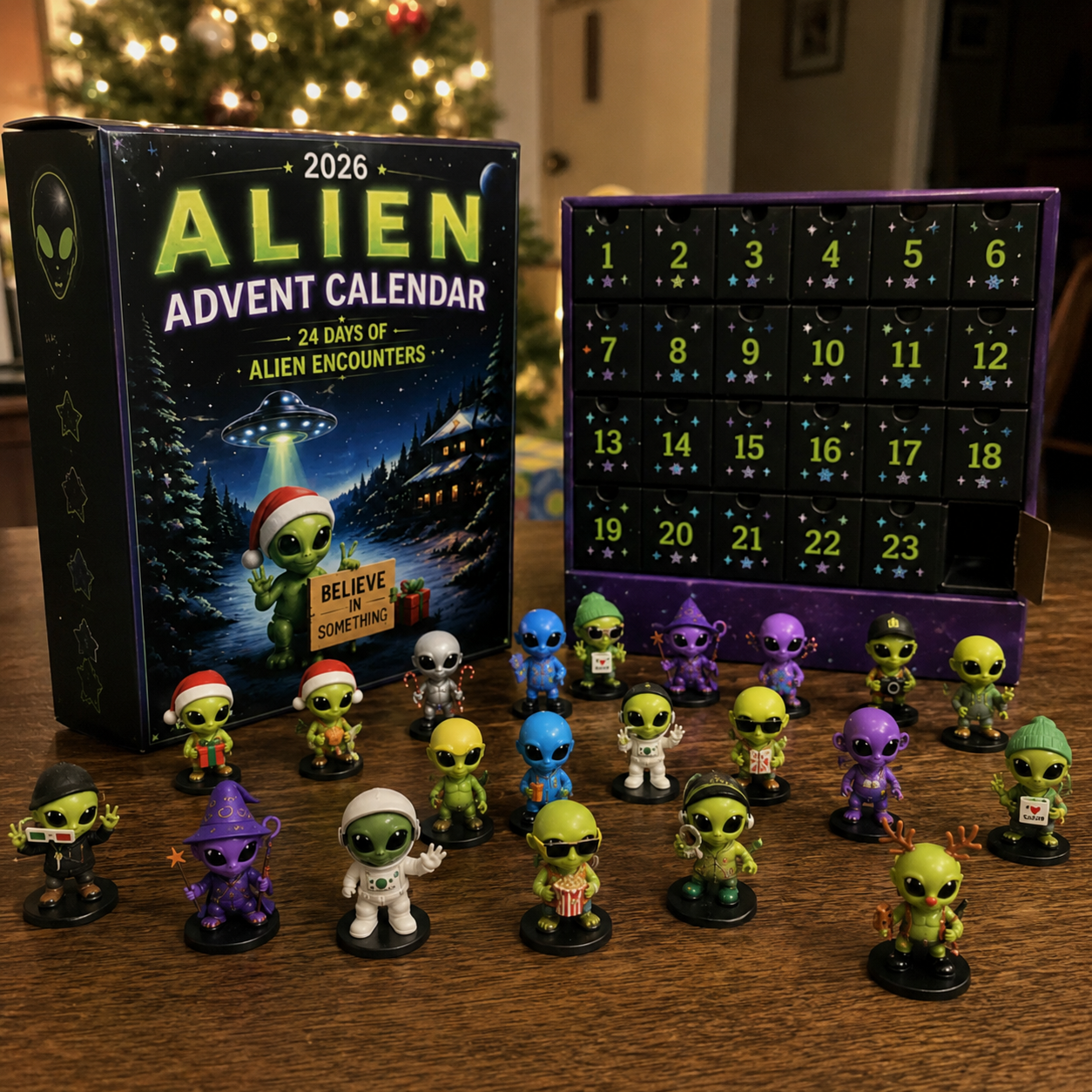 ⏳ Last Day 49% OFF – 👽 24 Days Of Alien Advent Calendar | 24 Unique No-Repeat Collectible Alien Characters for Space Lovers, Kids & Sci-Fi Fans 🚀