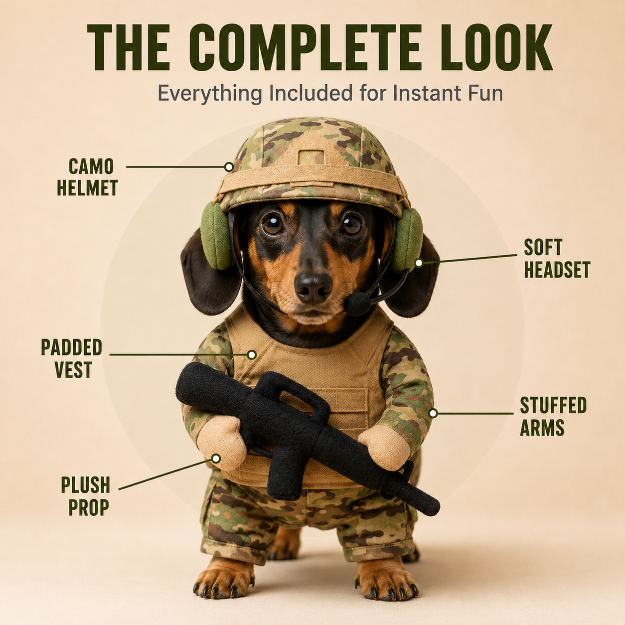 🔥 Limited-Time 50% OFF✨Pet Tactical Soldier Uniform