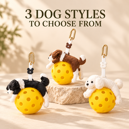 2PCS🐶 Dog Tennis Ball Charm Clip – Cute Pet Bag & Harness Accessory