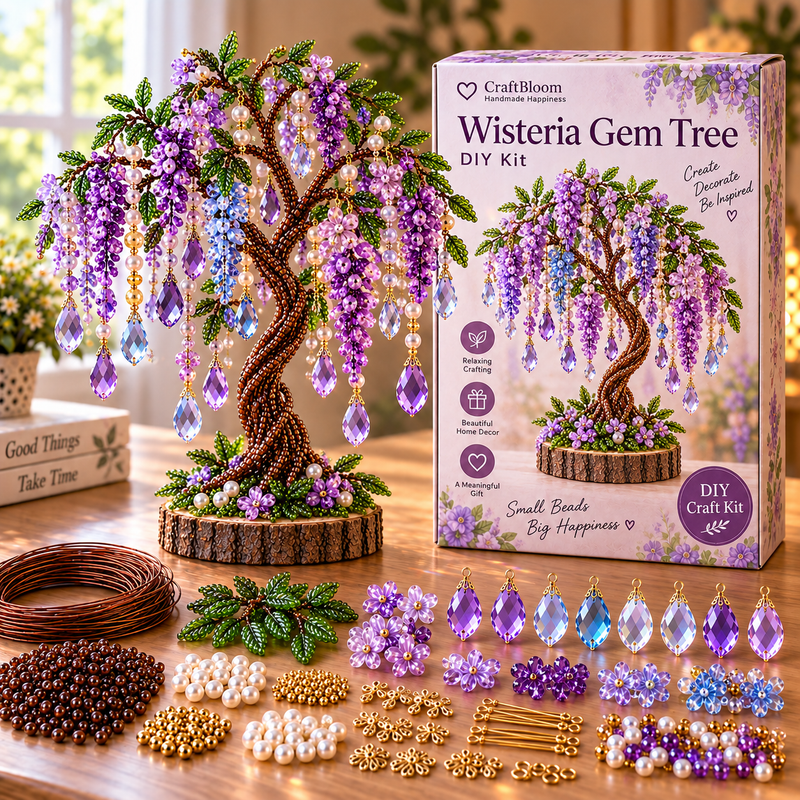 🌳 DIY Beaded Tree Kit – Decorative Bead Craft Collection