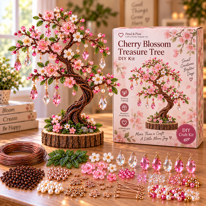 🌳 DIY Beaded Tree Kit – Decorative Bead Craft Collection