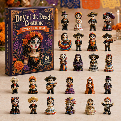 ✨Day of the Dead Costume Advent Calendar 2026 - 24-Day Festive Countdown, Acrylic Charms Blind Box